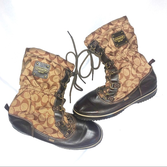 COACH SHAINE KHAKI WATERPROOF WINTER BOOT